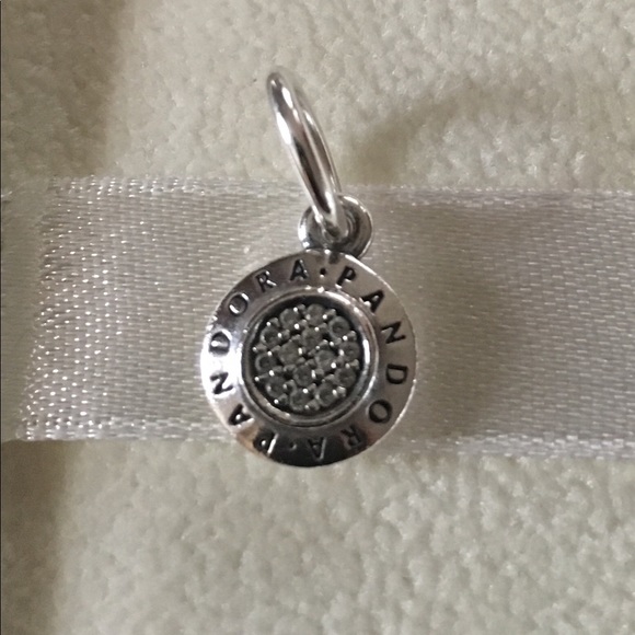 Auth. Pandora Signature Pave CZ Dangle Charm NWOT - Picture 2 of 7